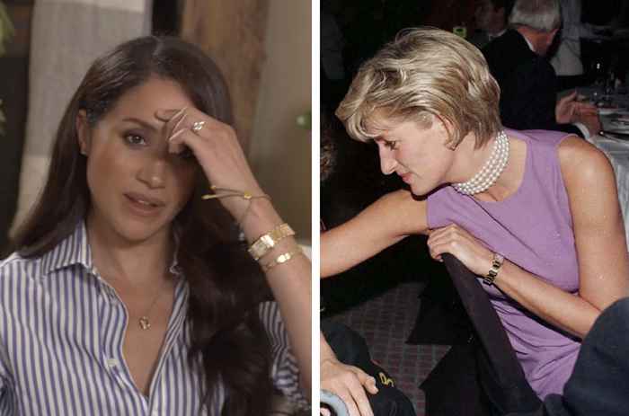 El reloj Cartier de oro de Meghan Markle una vez perteneció a la princesa Diana