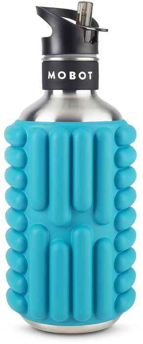 Este híbrido Mobot Foam Roller/Botella de agua es una adición de genio a cualquier bolsa de gimnasia