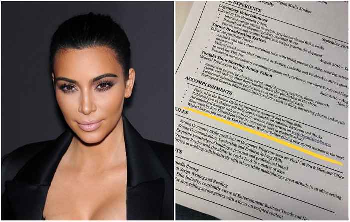 El estudiante graduado promociona Kim Kardashian Retweet en su currículum, obtiene entrevistas de trabajo